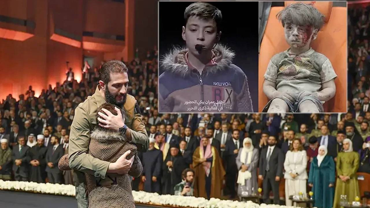 Halep'teki yıkımın sembol ismiydi Ümran bebek Şara ile sahnede böyle kucaklaştı - F5Haber