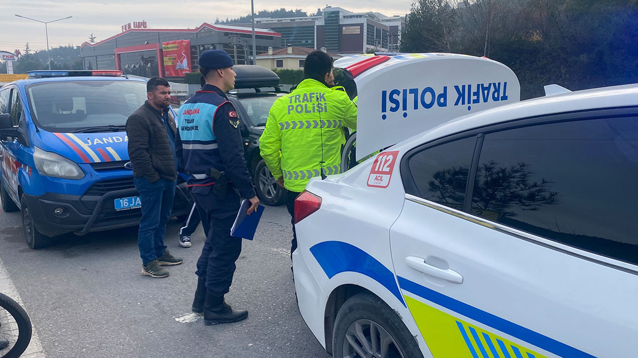 Bursa-Mudanya yolunda bisikletli kazası: 1 kişi yaralandı