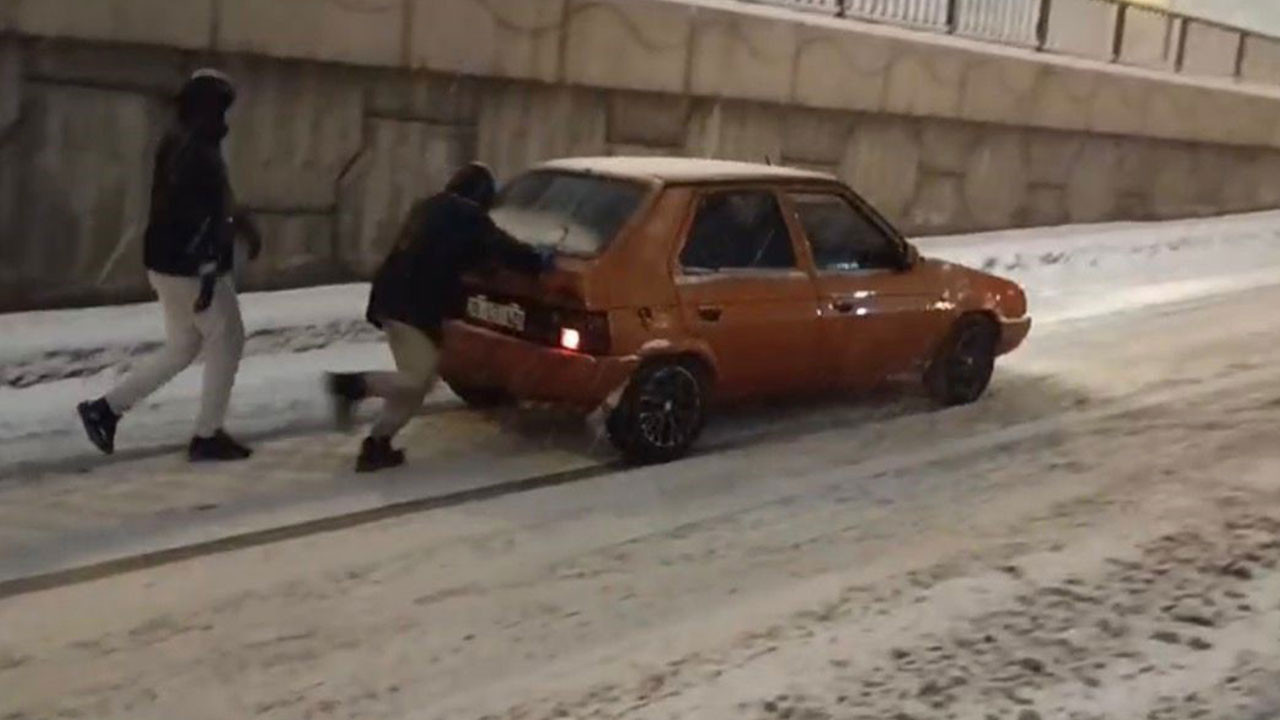 Batman’da yoğun kar yağışı sürücülere zor anlar yaşattı