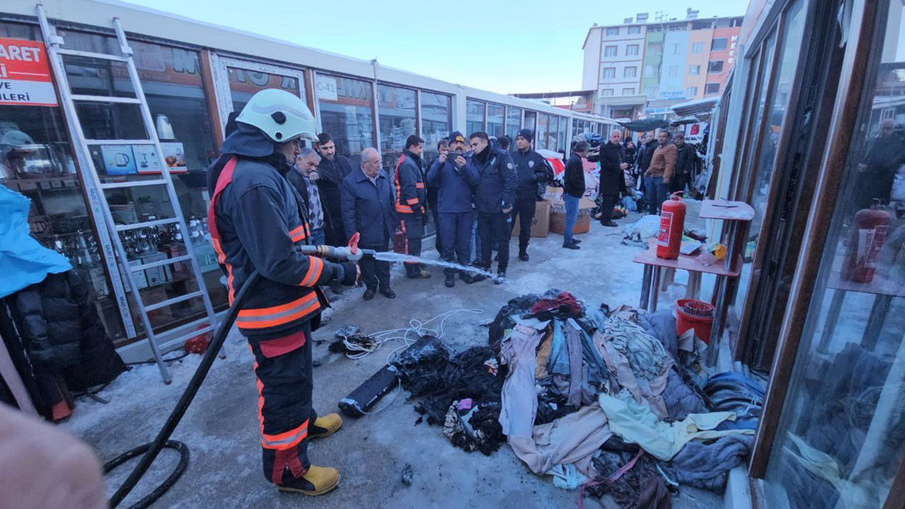 Malatya’da konteyner çarşıda korkutan yangın