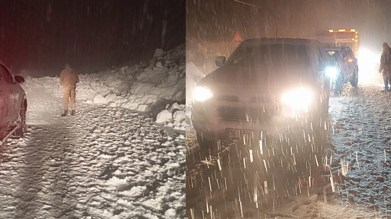 Hakkari'de çığ düştü: Çok sayıda araç yolda mahsur kaldı