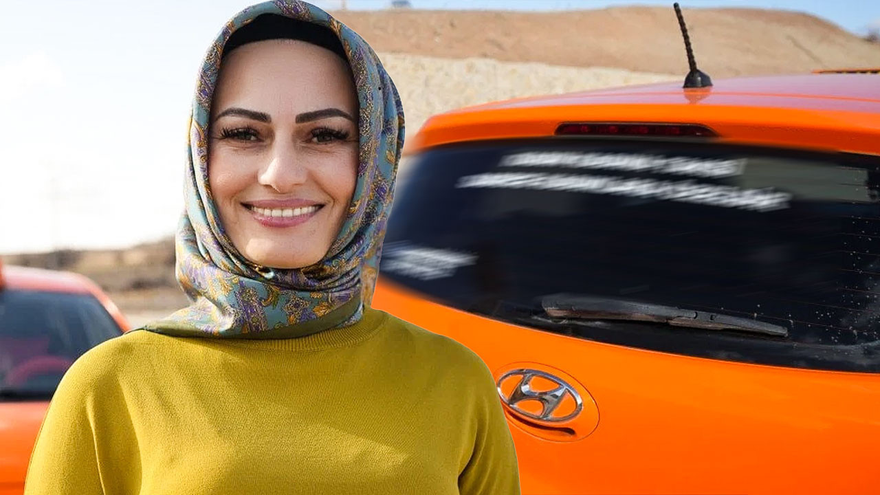 Aracının arkasında bakın ne yazıyor! Bir il bu kadını konuşuyor