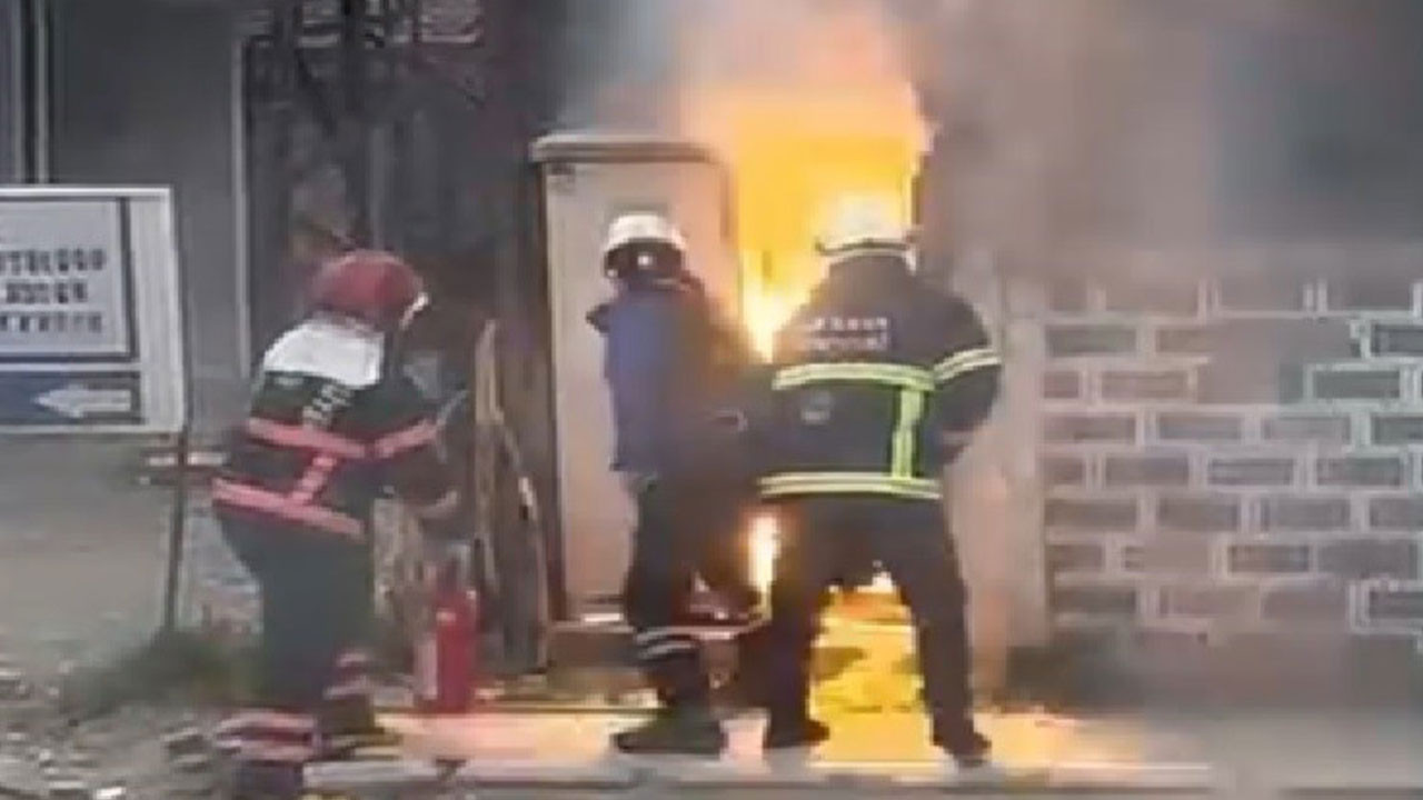 Sakarya'da trafo yangınındaki patlama paniğe neden oldu