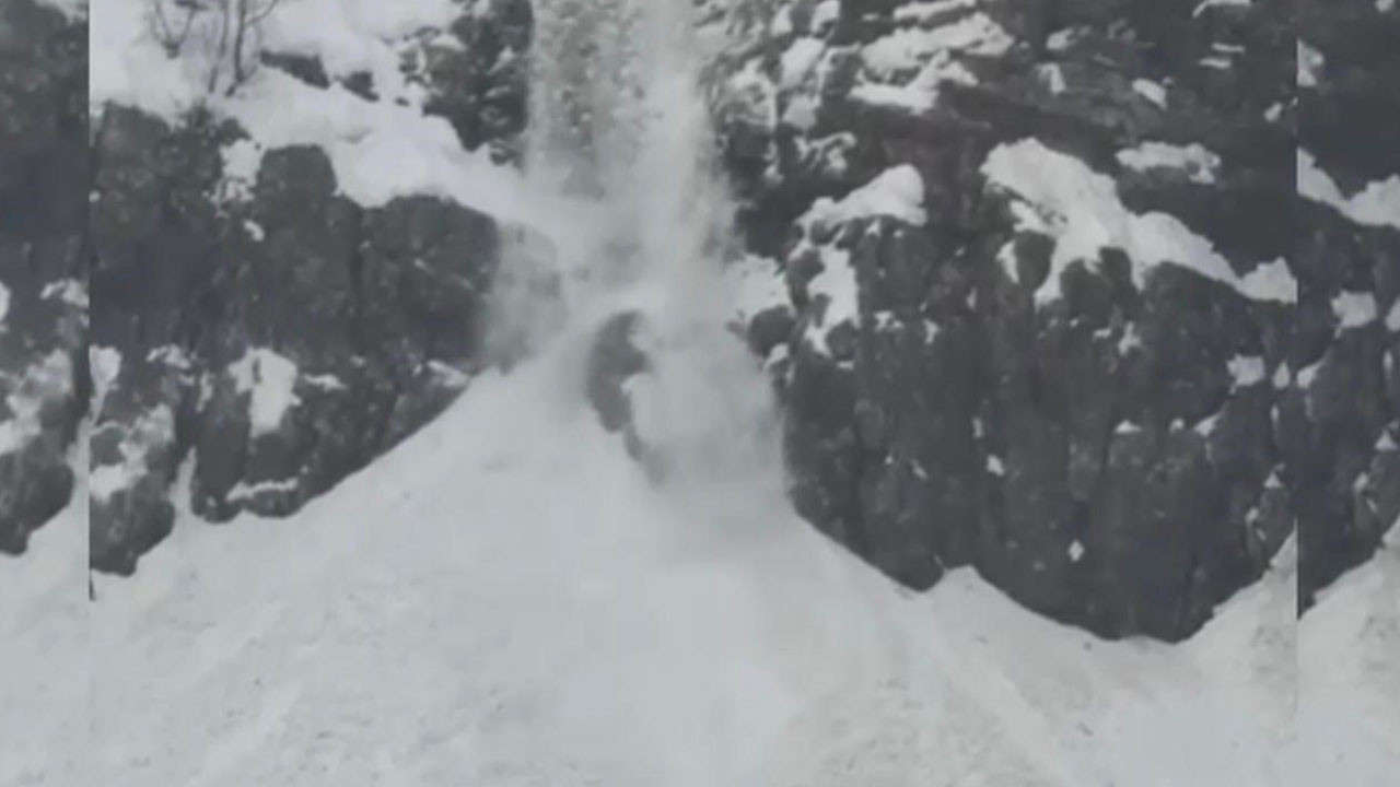 Şırnak’ta çığ düşme anı kamerada