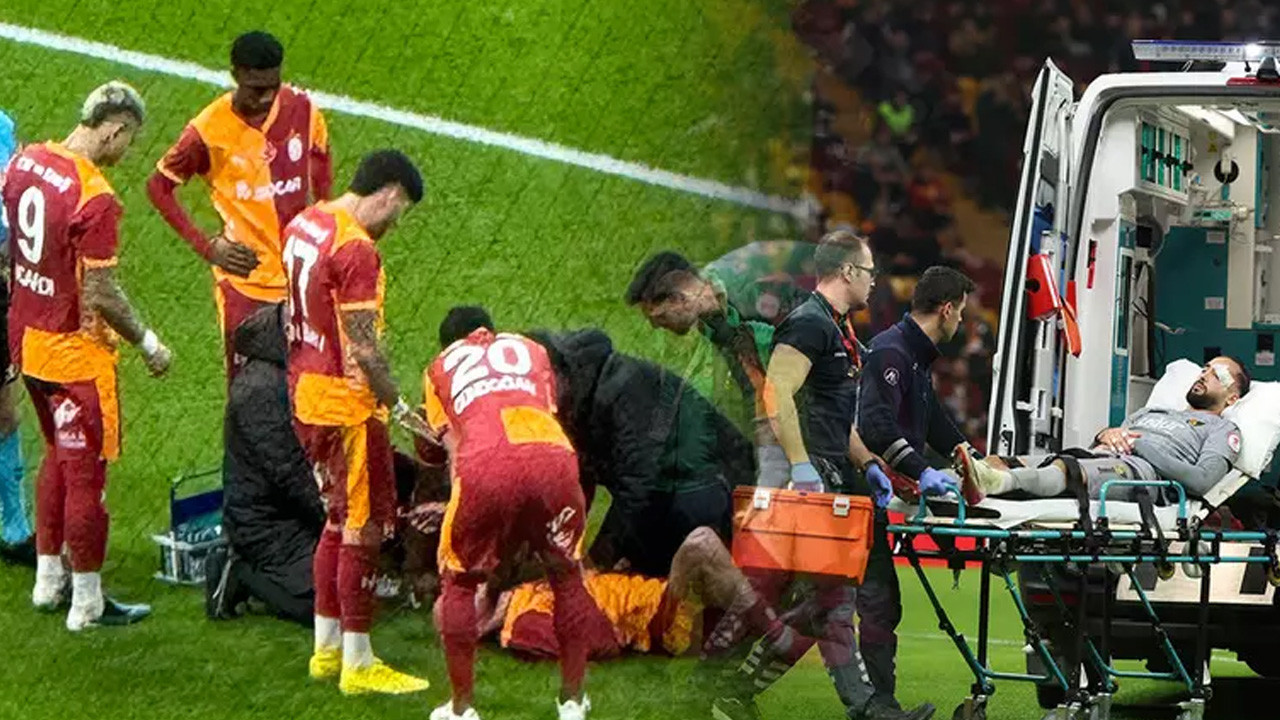 Galatasaray-İstanbulspor maçında korkutan an... İsa Doğan ve Ahmed Kutucu çarpıştı! Sahaya ambulans girdi...