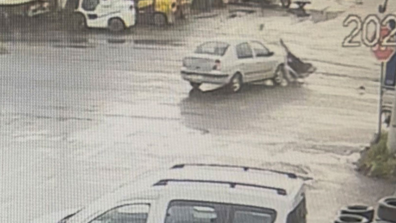 Çorlu'da otomobille çarpışan motosikletli yaralandı