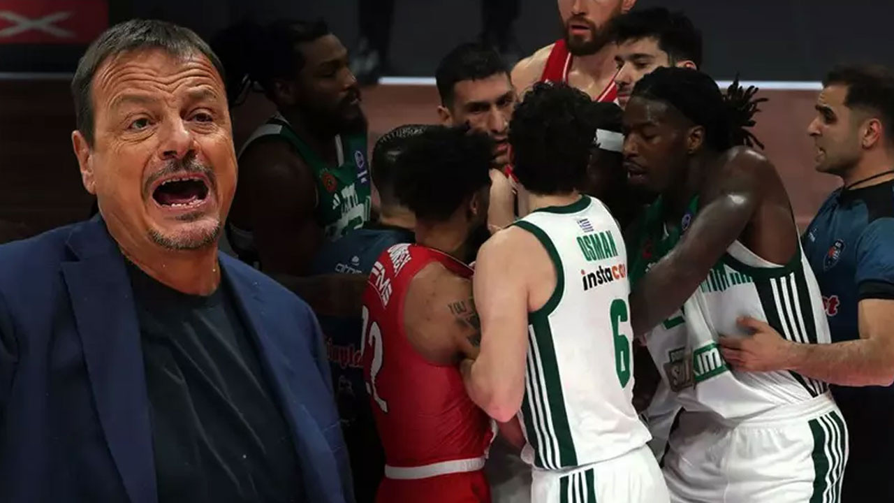 Ergin Ataman çıldırdı! Yunanistan'da derbide ortalık karıştı!