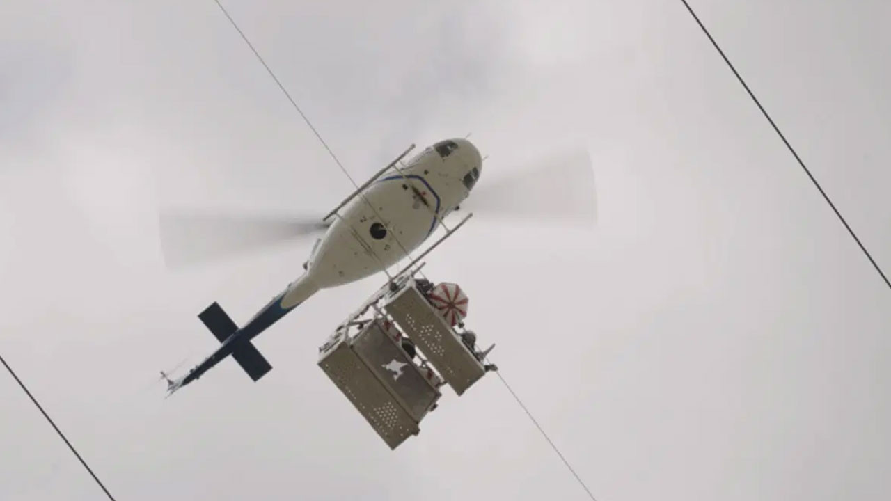 Giresun'da elektrik dağıtım şirketine ait helikopter düştü