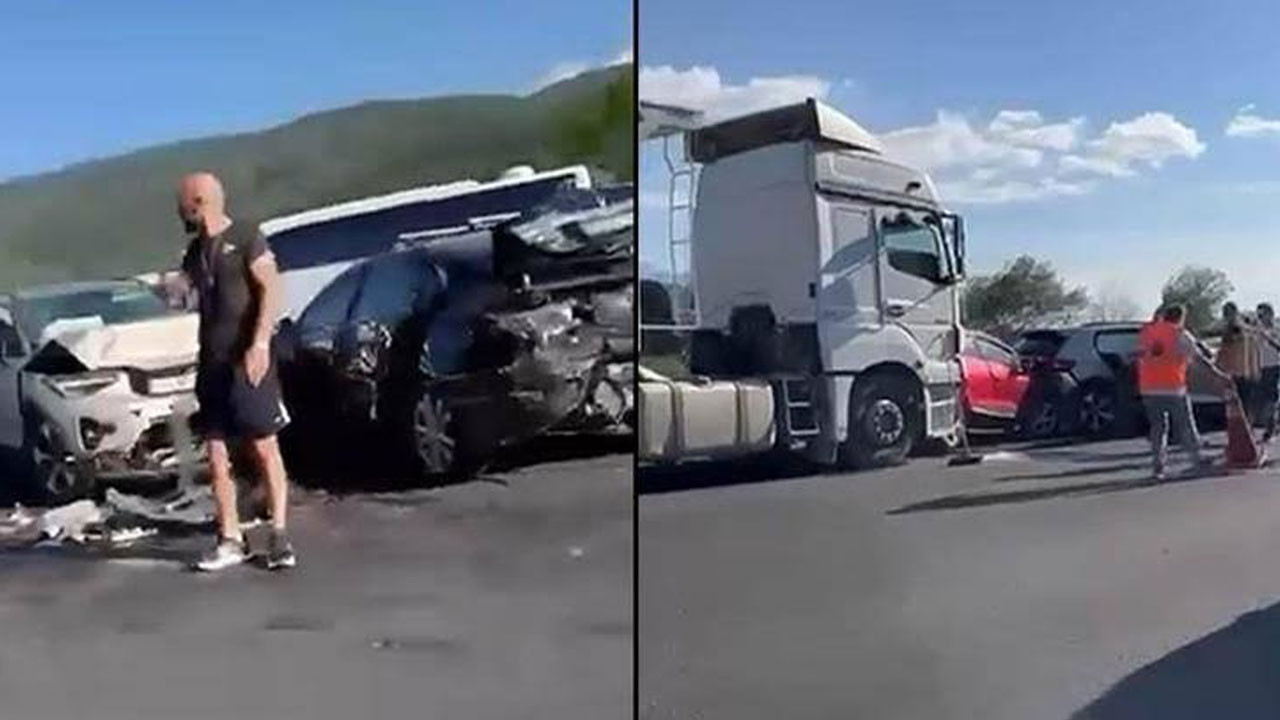 Sakarya'da 12 aracın karıştığı zincirleme kaza: 6 yaralı