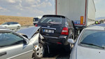 Afyonkarahisar'da Anız Yangını Nedeniyle Zincirleme Trafik Kazası