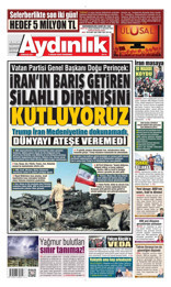 Aydınlık Gazetesi Manşeti