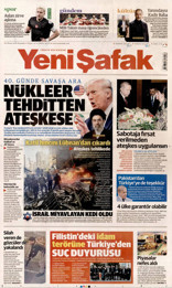 Yeni Şafak Gazetesi Manşeti