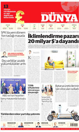 Dünya Gazetesi Manşeti