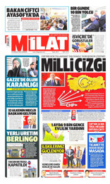 Milat Gazetesi Manşeti