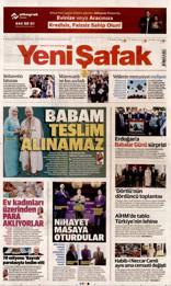 Yeni Şafak Gazetesi Manşeti
