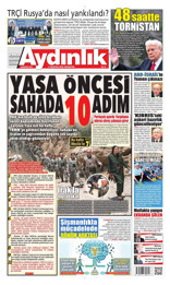 Aydınlık Gazetesi Manşeti