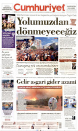 Cumhuriyet Gazetesi Manşeti
