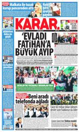 Karar Gazetesi Manşeti