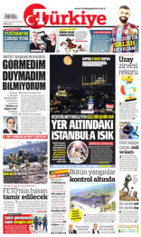 Türkiye Gazetesi Manşeti