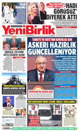 Yeni Birlik Gazetesi Manşeti