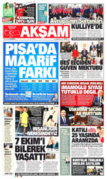 Akşam Gazetesi Manşeti