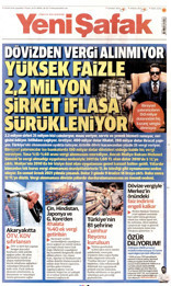 Yeni Şafak Gazetesi Manşeti