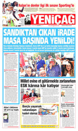 Yeniçağ Gazetesi Manşeti