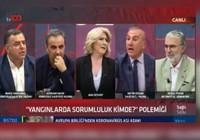 Gazeteciler Yarkadaş ve Özkan arasında canlı yayında "yangınlarda sorumluluk kimde?" tartışması