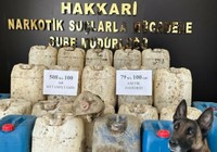 Hakkari'de 508 kilogram metamfetamin ele geçirildi