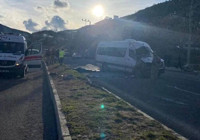 Gümüşhane'de işçi servisi takla attı: 1 ölü, 7 yaralı