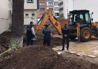 Kanalizasyon kazısında kafatası bulundu