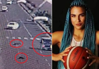 ​Kadın basketbolcu Mihrace Yasemin Buğdaycı'nın hayatını kaybettiği kaza anı güvenlik kamerasında