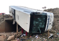 Erzurum'da yolcu otobüsü şarampole yuvarlandı: 3 ölü, 22 yaralı