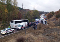 Amasya’da otobüs devrildi: 27 yaralı