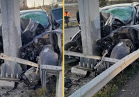 Kaza sonrası araç bu hale geldi, sürücü öldü