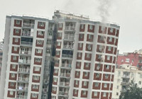 Mardin'de 15 katlı binanın 11'inci katında korkutan yangın