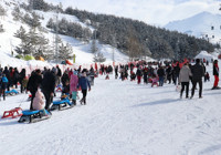 Palandöken Kayak Merkezi'nde yarıyıl yoğunluğu