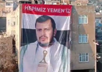 Mardin'de Husi liderinin posteri asıldı