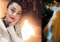 Polis memuru eski eşi tarafından öldürülen Mervegül Bayer’in annesi, kızının gelinliğini yaktı