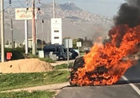 Seyir halinde alev topuna döndü