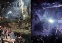 Navigasyon faciası! Uçurumdan yuvarlanıp yanarak can verdiler: 4 ölü, 17 yaralı