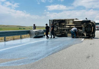 Erzurum'da yüzlerce litre süt yola döküldü