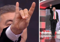 İsmail Küçükkaya canlı yayında bozkurt işareti yaptı