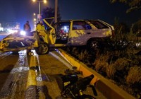 Karaman’da otomobil, refüjdeki ağaçlara çarptı: 2’si çocuk 4 yaralı