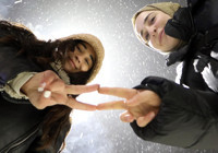 Palandöken’de gece kartopu keyfi