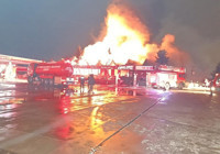 Afyonkarahisar'da akaryakıt istasyonunda korkutan yangın