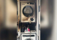 Evde büyük korku: Çamaşır kurutma makinesi patladı