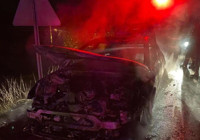 Antalya-Isparta karayolunda seyir halindeki otomobil alev aldı