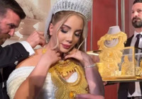 Fenomen Aleyna Dalveren evlendi altınlar olay oldu! Altın taç, kemer, kolye ve külçe altınlar daha neler neler