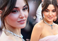 Hande Erçel kırmızı halıyı pembeye boyadı!